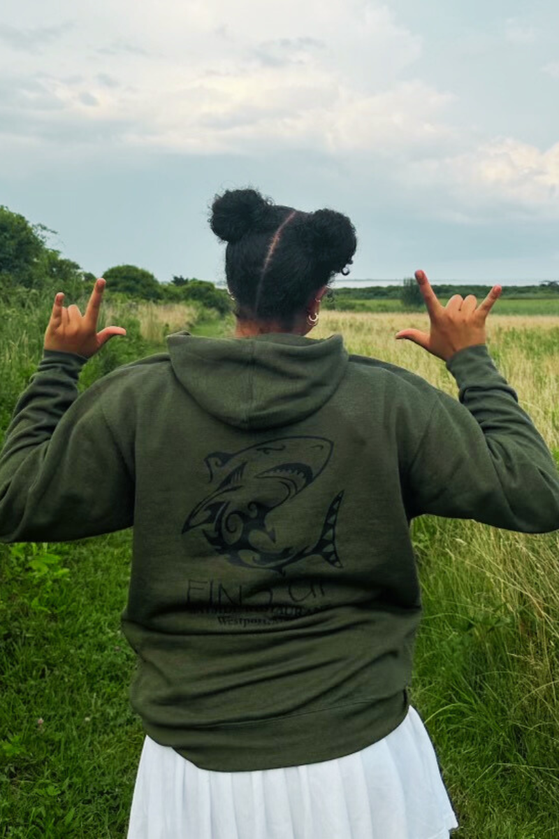 Fins Up Shark Hoodie