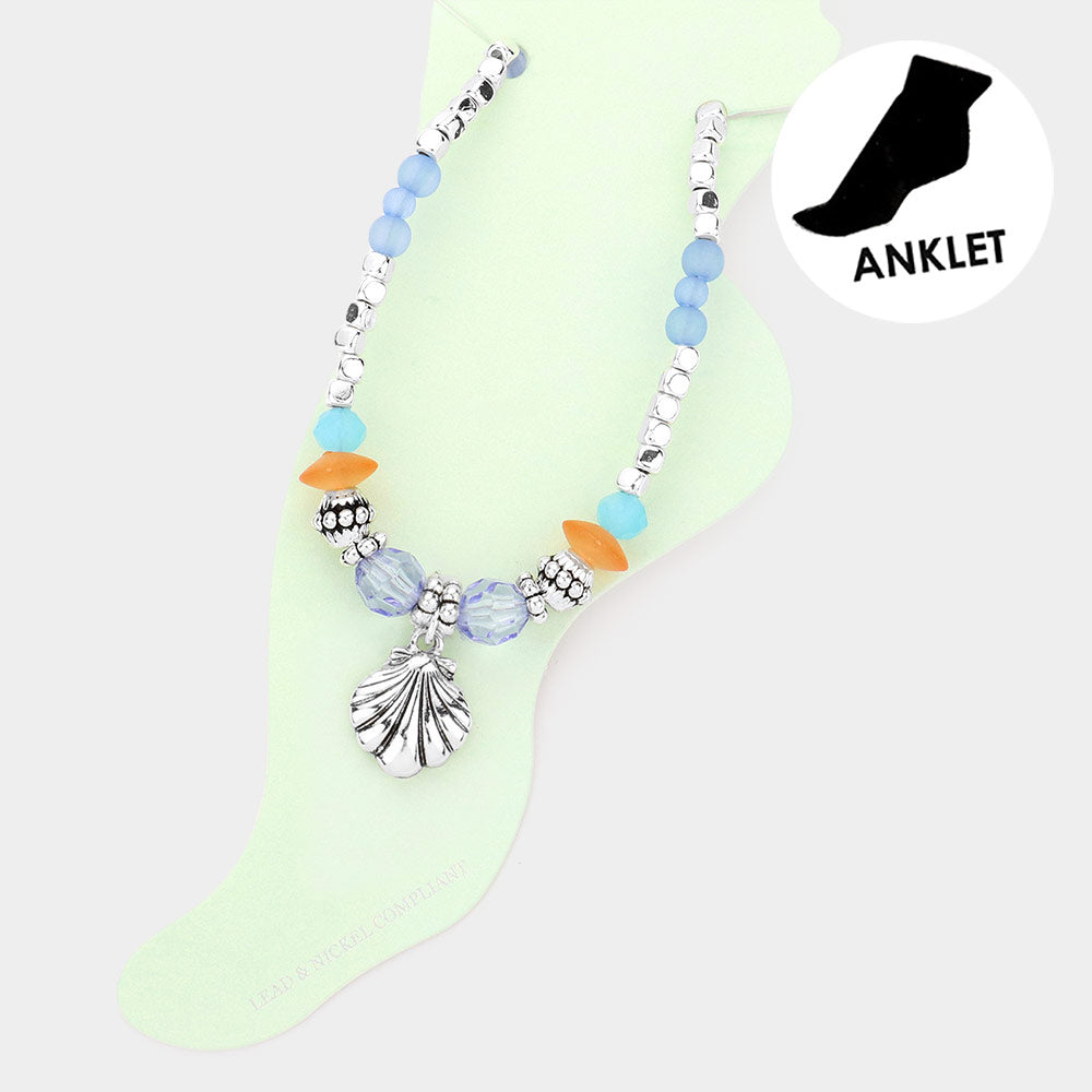 Ocean Charm Beaded Anklet