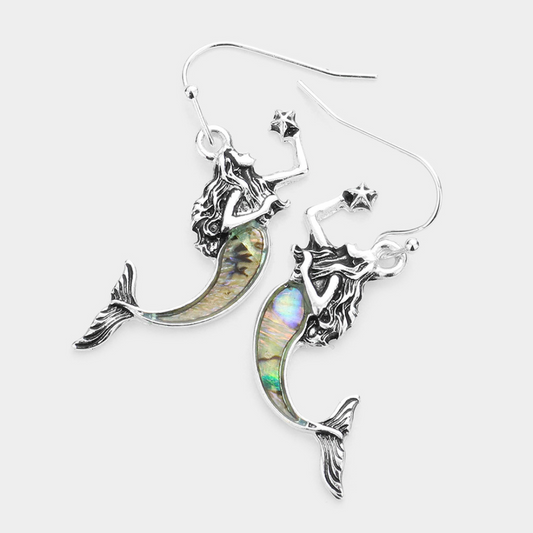 Abalone Mermaid Earrings