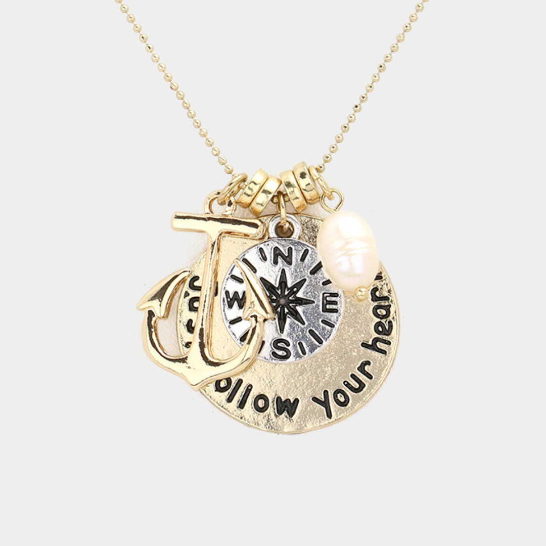 Anchor Disc Necklace