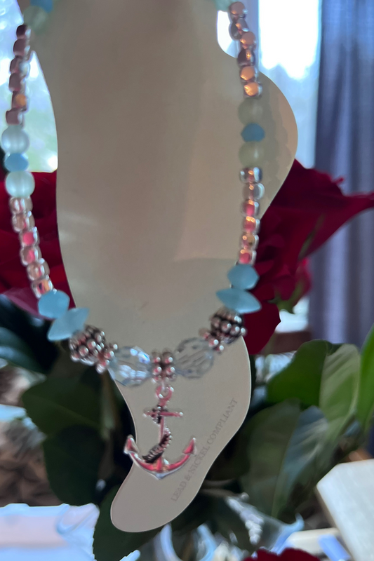 Ocean Charm Beaded Anklet